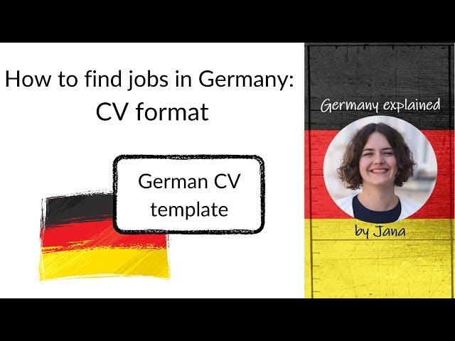 How to find jobs in Germany: The perfect German CV (German template) #HalloGermany