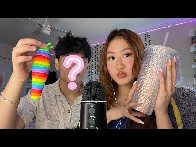 ASMR with my BOYFRIEND (first time trying asmr)