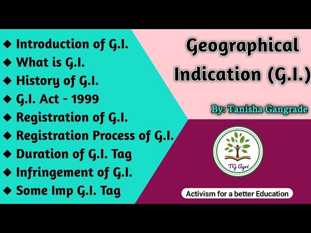 Geographical Indication | GI Tag | Geographical Indication Tag | by Tanisha Gangrade