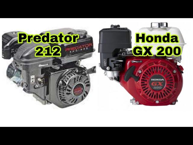 Predator 212 and Honda GX 200, looking at them side by side.