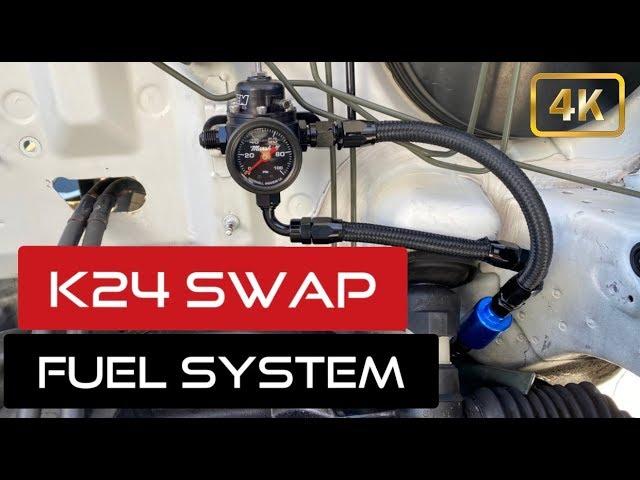 k24 SWAP EK FUEL SYSTEM DIY!!!!!!!!