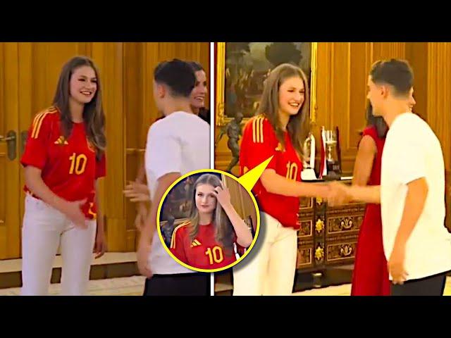 Gavi MEETING The Princess of Spain For the First Time 