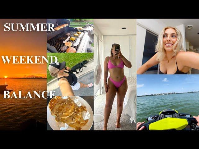 Summer Weekend BALANCE Vlog: having fun & health priorities & how I do both!