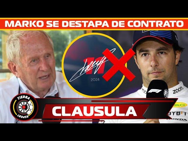 ¡SE COMPLICA TODO! OFICIAL HELMUT MARKO CONFIRMA LA CLAUSULA DE SALIDA DE SERGIO PÉREZ DE REDBULL