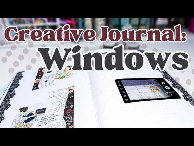 Window Spread Creative Journal Setup in a B5 Notebook