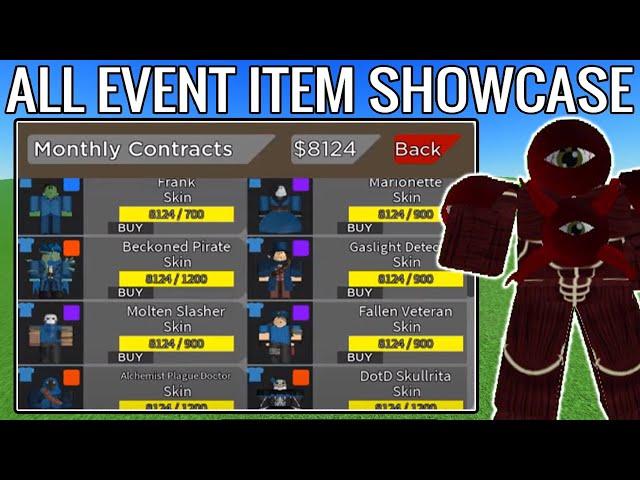 ALL THE HALLOWEEN EVENT ITEMS SHOWCASE IN ARSENAL! (ROBLOX)