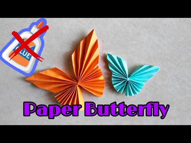 How to Make Paper Butterfly Without Glue : 1 || Easy Paper Craft || Origami || Syeda Oishi