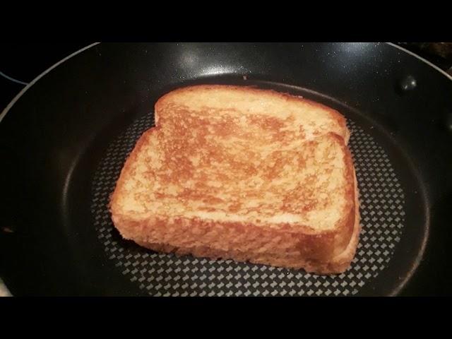 Cooking with HONEST GAS- perfect, crispy, golden grilled cheese.