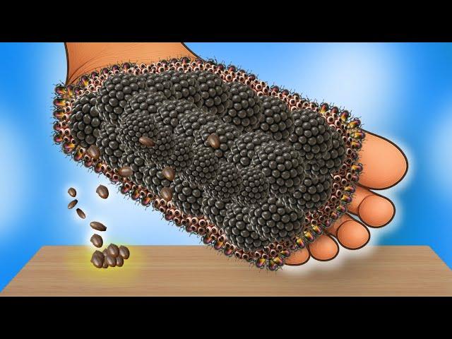 Satisfying ASMR Foot Spa Animation | Dead Skin Peel & Cleaning Sounds
