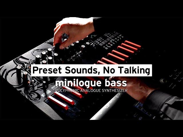 minilogue bass - Preset Sounds, No Talking