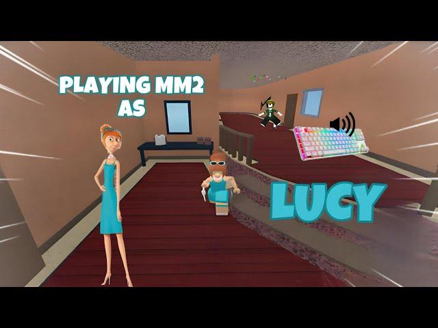 LUCY DESTROYS TEAMERS IN MM2 + GAMEPLAY (KEYBOARD ASMR)