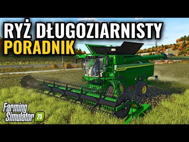 RYŻ DŁUGOZIARNISTY  w Farming Simulator 25  PORADNIK nowej uprawy w FS25