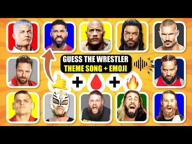 Guess WWE Current Superstars by Their Theme Song & Emojis!  | Jey Uso, Jimmy Uso, LA Knight