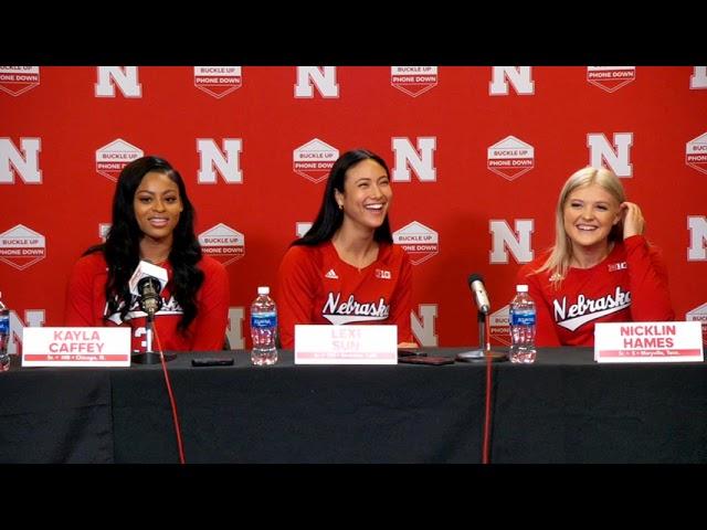 Nebraska Volleyball Players Press Conference | Caffey, Sun and Hames