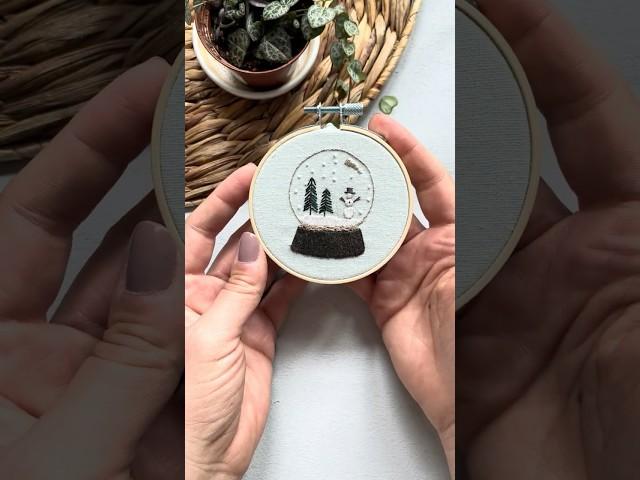 Embroidered Snow Globe Ornament