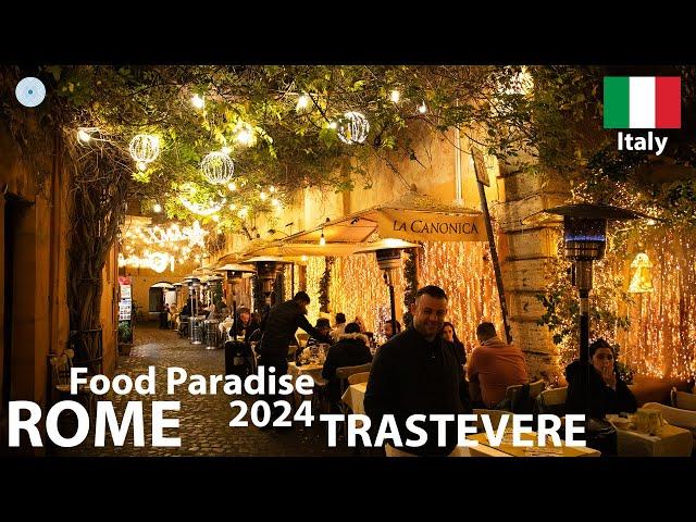 ROME TRASTEVERE Waking Tour 2024 - Food Paradise Discovering the Charm of Rome Through History