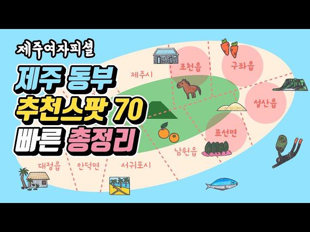 제주 동부 추천스팟 70곳 총정리  관광지 맛집 카페 숙소 책방 소품샵 - 조천 구좌 성산 표선 제주도여행 가볼만한 곳