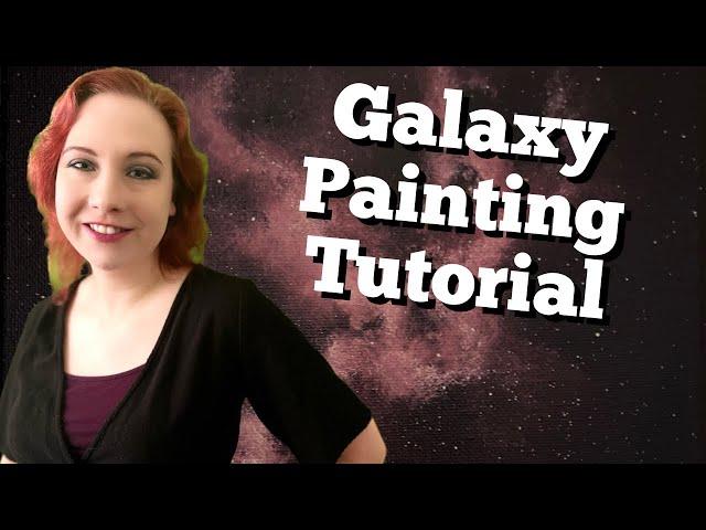 Bob Ross Tutorial Red Galaxy Nebula Oil Painting with LadyGalaga (CRI Jessie Mason)