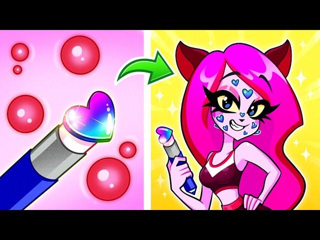 Pinky Gets an Emergency Makeover!  How to Sneak Make Up Into Class by Teen-Z