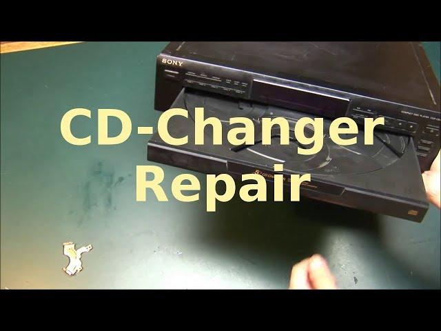 Sony 5 Disc CD Changer Repair - Stuck Drawer, belt replacement, dissasemble