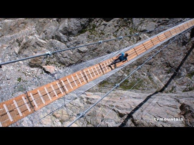 Passerelle refuge des Conscrits Mont-Blanc massif les Contamines Montjoie randonnée montagne