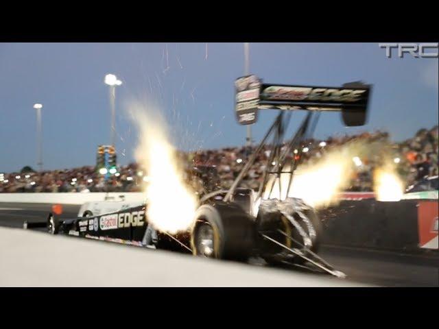 John Force battles daughter Brittany Force for the first time! - Top Fuel Race -