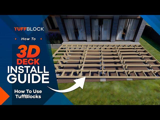 How To Install A Deck Using TuffBlock - 3D Visual Installation Guide (4 methods using deck blocks)