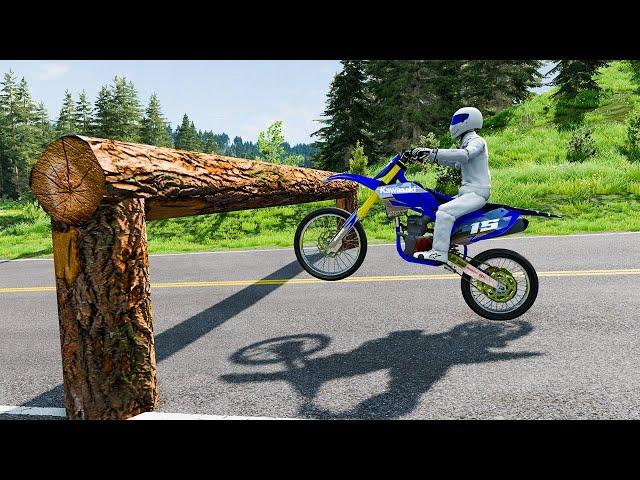 Cars vs Log Trap #1 - BeamNG DRIVE | SmashChan