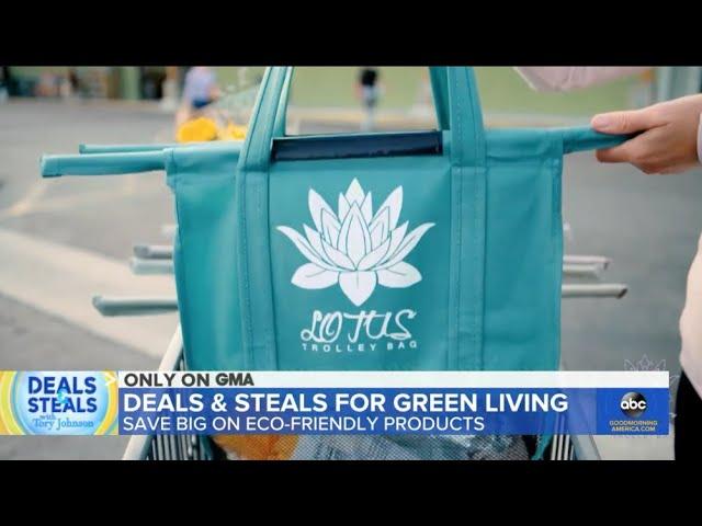 Good Morning America features Lotus Sustainables - Lotus Trolley Bag on Deals & Steals GMA