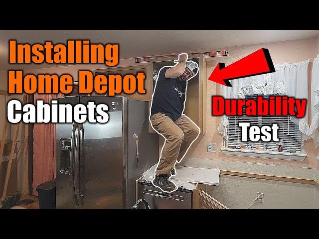 Home Depot Kitchen Remodel | Upper Cabinets | Expert Install | THE HANDYMAN |