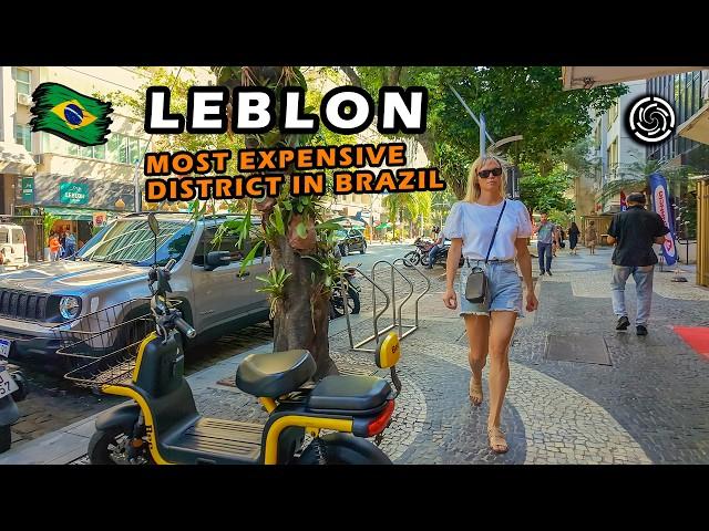 LEBLON: Walking in Brazil's MOST EXPENSIVE Neighborhood | Rio de Janeiro, 2024 【 4K UHD 】