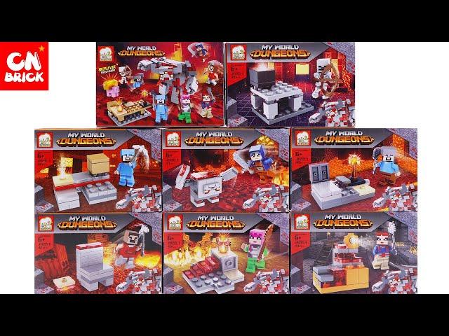 Unoffical LEGO MINECRAFT MINIFIGURE SET 8 IN 1 JX1205 SPEED BUILD UNOFFICAL LEGO