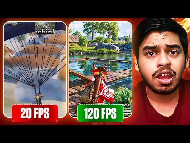 BGMI 20 FPS Android vs 120 FPS iPhone Player 1vs4 Clutch ??| BEST Moments in PUBG Mobile