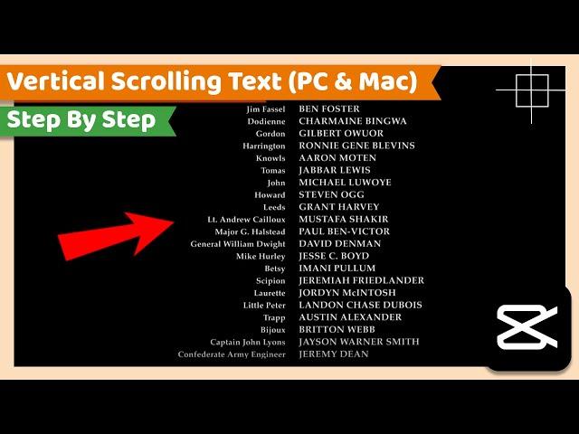 Vertical Scrolling or Rolling End Credits Text | CapCut PC Tutorial