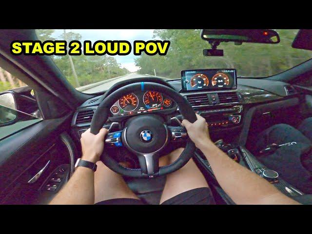 BMW 340i (POV) DRIVE - STAGE 2 TUNE, VALVETRONIC EXHAUST, LOUD POPS