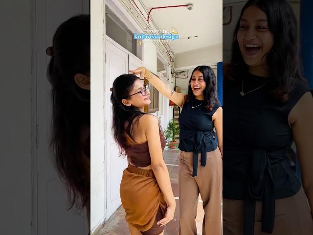 Knitwear Design students VS their creations  #fashion #shorts