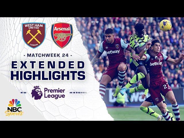 West Ham United v. Arsenal | PREMIER LEAGUE HIGHLIGHTS | 2/11/2024 | NBC Sports