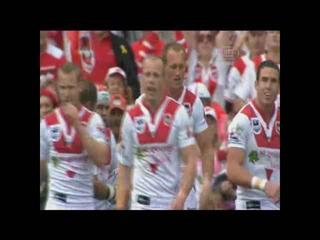 St. George Illawarra Dragons' Mark Gasnier 1st  try in 2010 NRL Grand Final