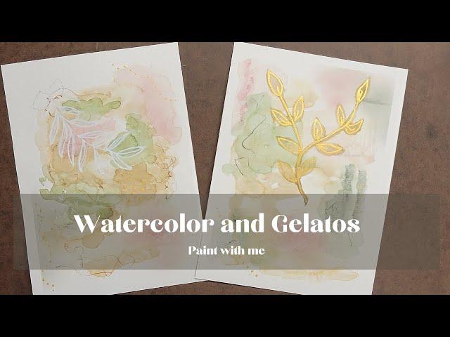 Intuitive Abstract Watercolor and Gelato painting Demo Inspiration #mixedmedia #art #watercolor