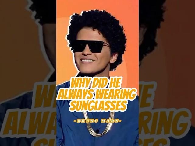 Bruno Mars' Sunglasses Obsession：The Incredible Reasons Behind It That You've Never Heard Before!