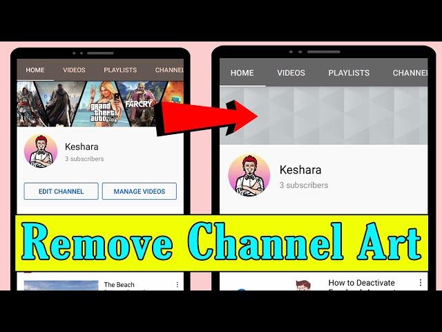 How to Remove Banner from Youtube Channel || how to delete channel banner || how to remove banner