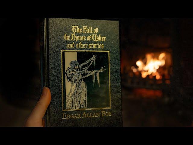 [ASMR] "The Fall of the House of Usher" by Edgar Allan Poe read by a cosy fire *Whispered*