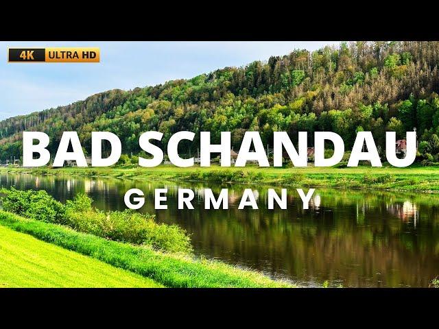 [4K] walking tour Bad Schandau | promenade | German spa city 