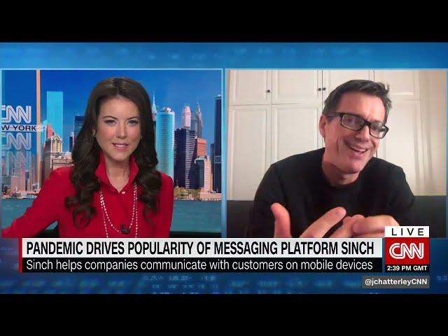 Sinch on CNN (CEO Oscar Werner with Julia Chatterley)