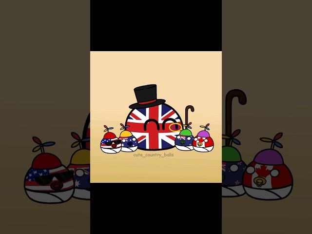 one day with UK and his babies // // #countryballs #shorts #shorts #americaball