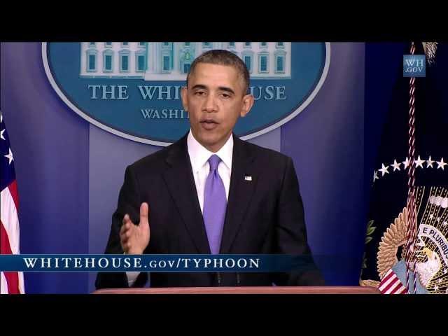 President Obama Speaks on Typhoon Haiyan