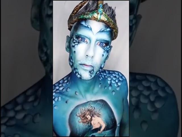 ocean makeup #bodypaint #bodypainting #maquillador