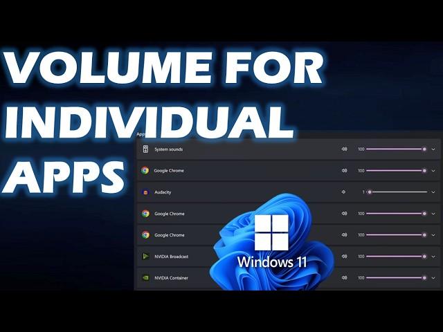 How to Set the Volume for individual Apps in Windows 11