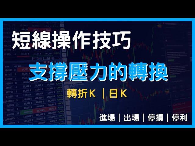 短線操作技巧，支撐壓力的轉換｜轉折K｜日K｜股票新手｜新手｜股市入門｜選股｜當沖｜波段｜技術｜短線交易｜支撐｜壓力