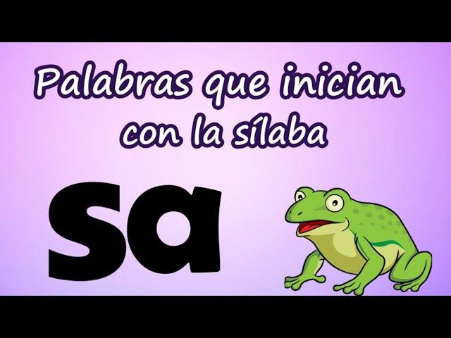 Palabras que inician con Sa | Aprende a leer y escribir